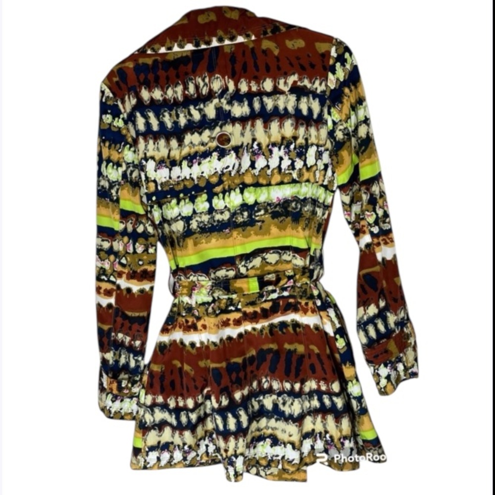 Trench Peacoat by Vertigo Paris, Colorful Versatile Lightweight Small - Picture 2 of 12